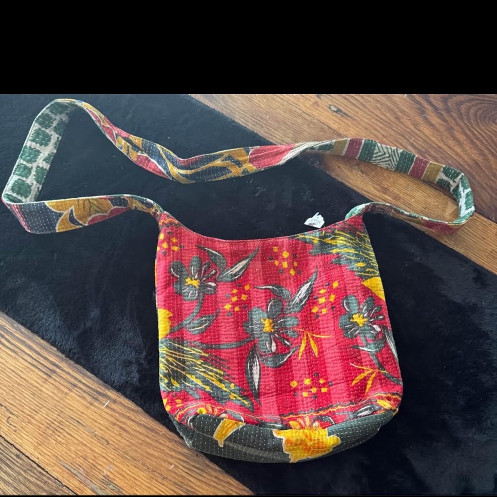 Floral Red and Yellow Women's Bag